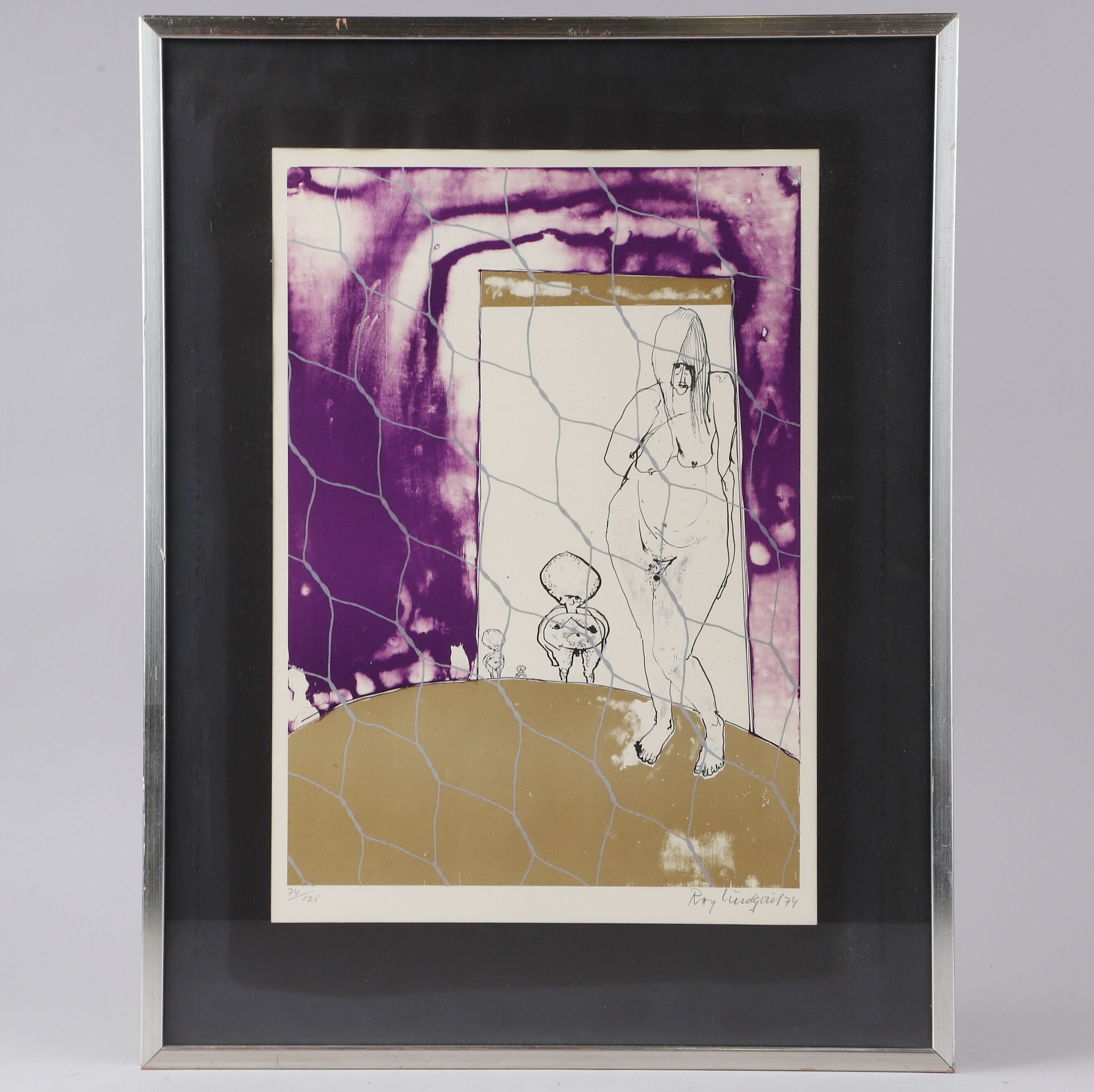 Roy Lindqvist "Hon Här" Colour Litography