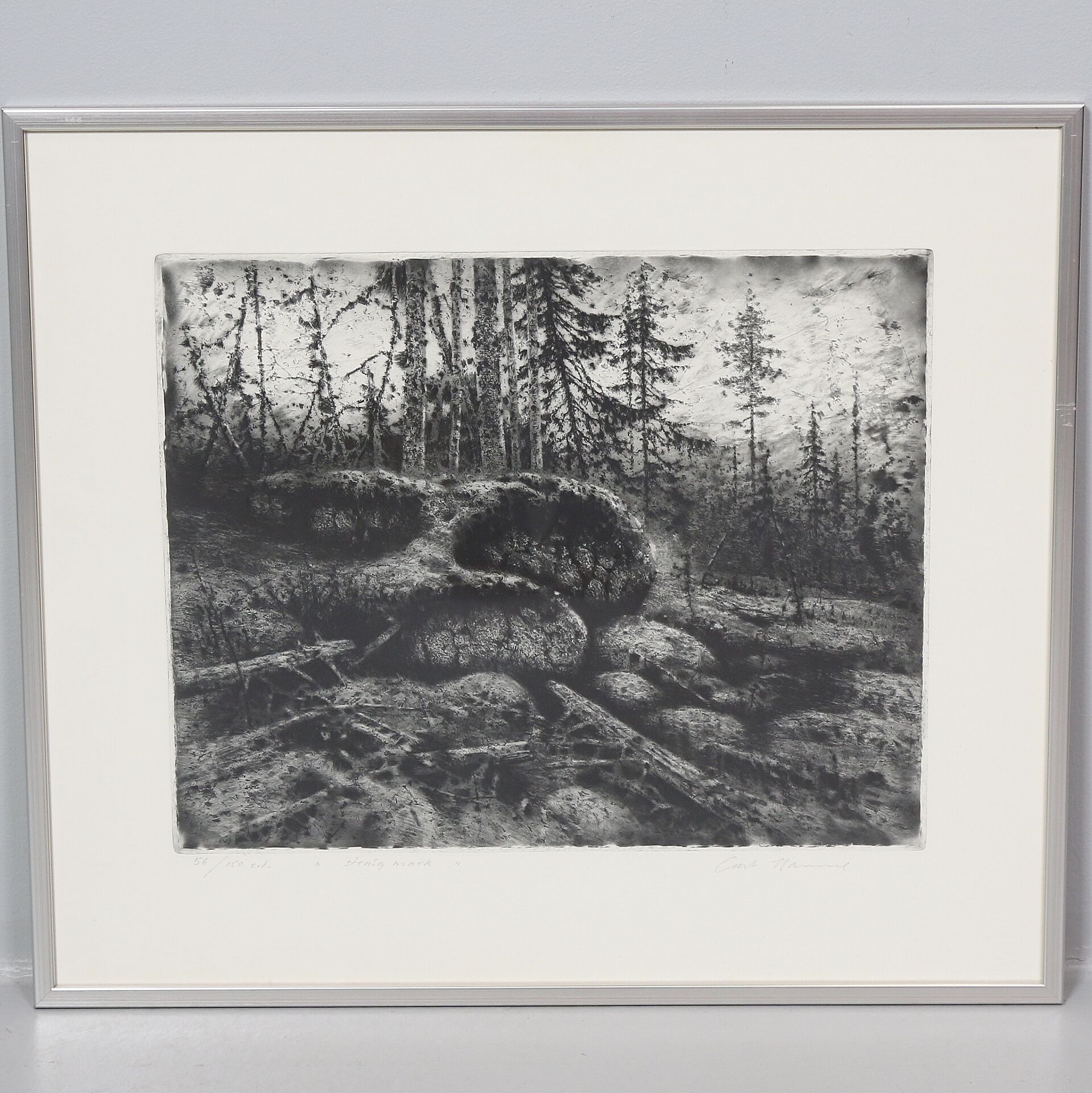Curt Hamne 'Stenig Mark' Litography