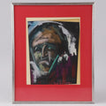 Karl Sundström 'Porträtt' - Pastel Painting
