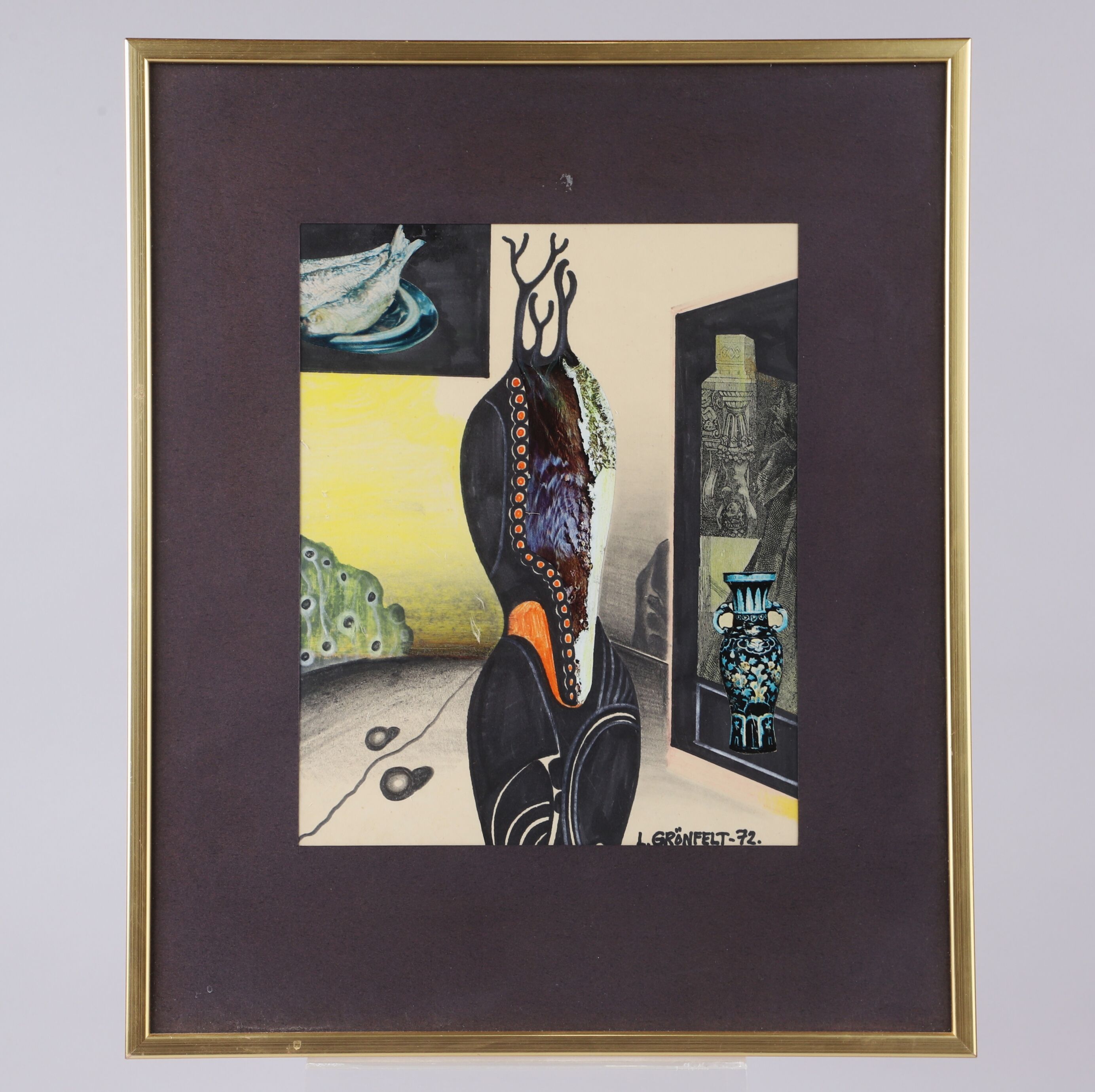 Lars Grönfelt - Surrealist Mixed Media Collage #1 (1972)
