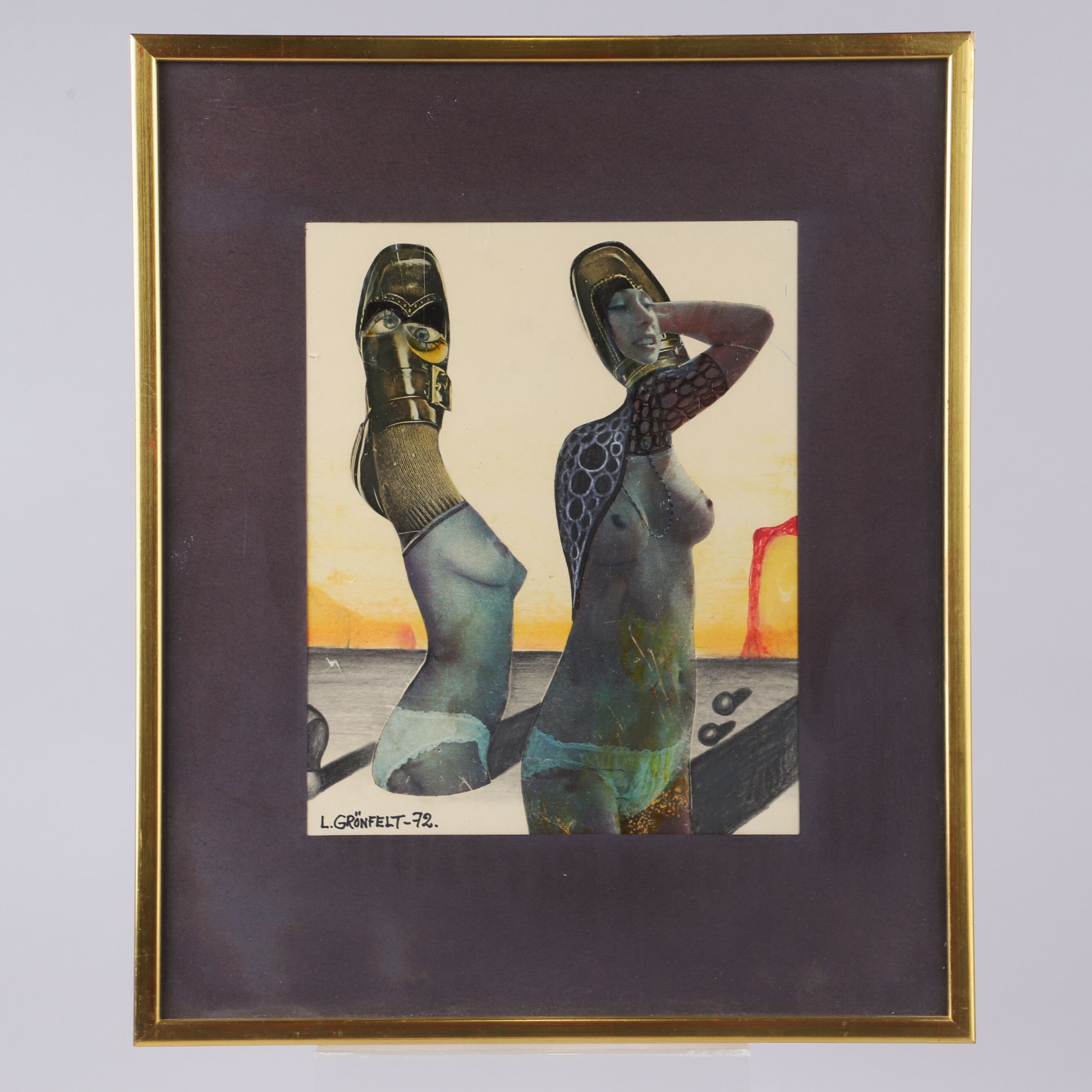 Lars Grönfelt - Surrealist Mixed Media Collage #2 (1972)