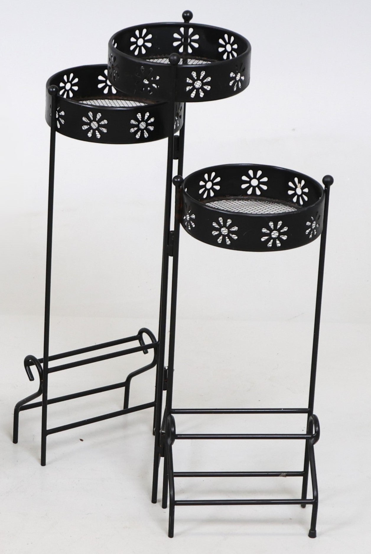 3-tier Black Metal Planter