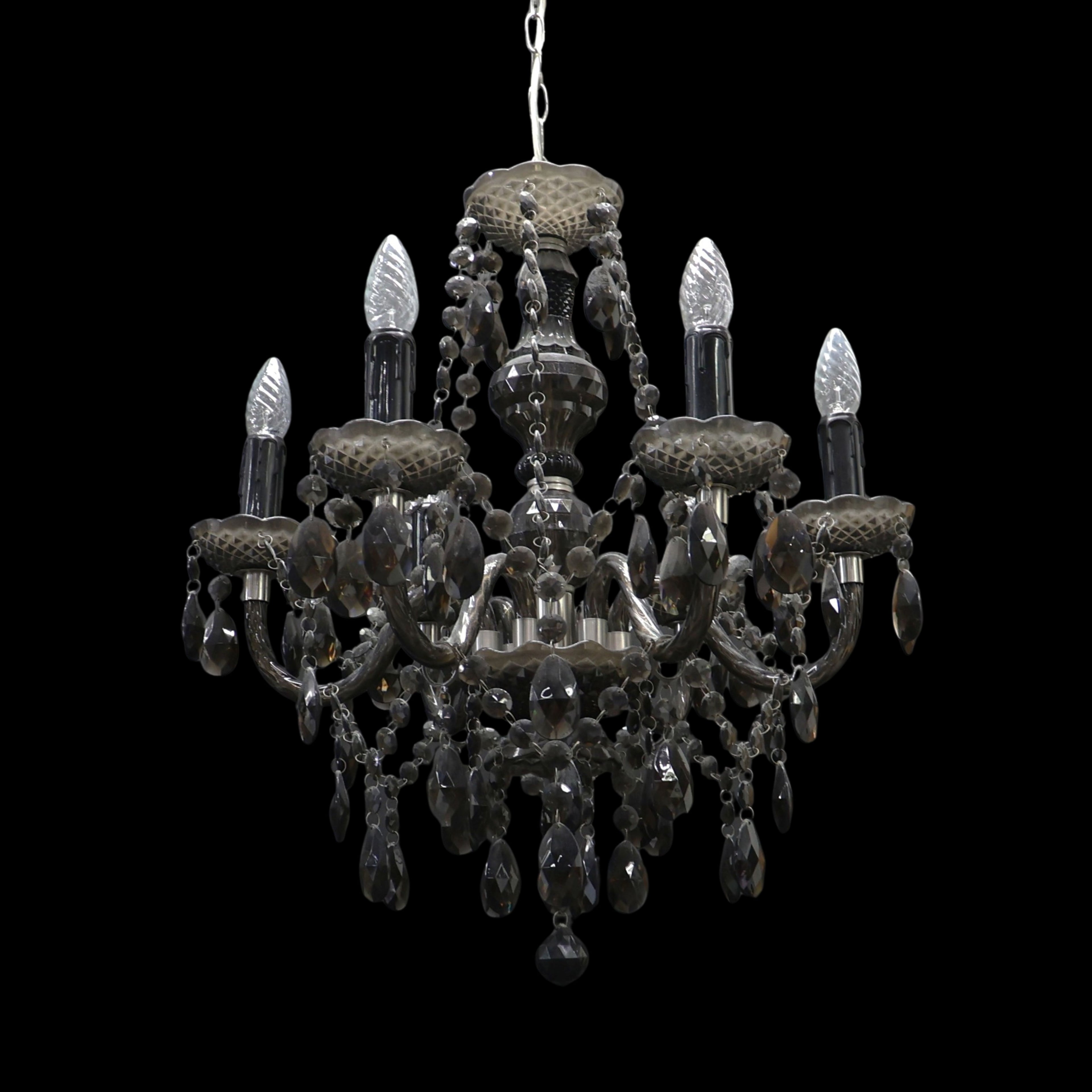 Baroque-style five-light chandelier